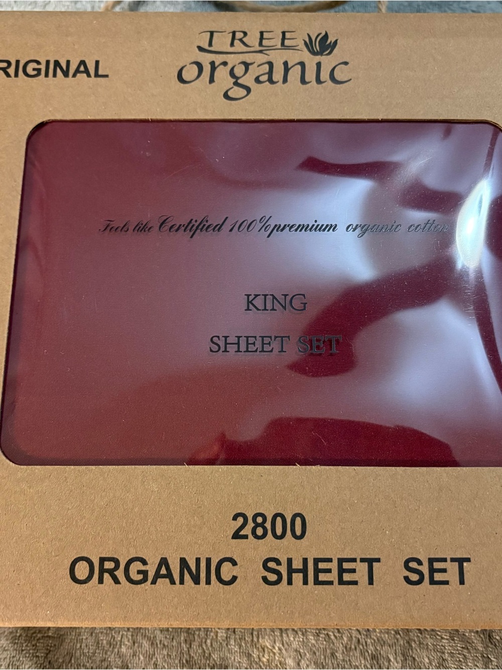 2800 King Sheet Set in Deep Red